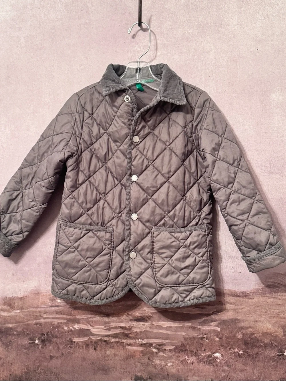 BENETTON Boys Quilted Jacket 4-5 Years /